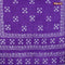 Batik cotton saree violet with allover sequin work & batik butta prints and printed lace work border