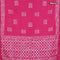 Batik cotton saree pink with allover sequin work & batik butta prints and printed lace work border