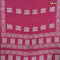 Batik cotton saree pink with allover sequin work & batik butta prints and printed lace work border