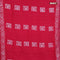 Batik cotton saree reddish pink with allover sequin work & batik butta prints and printed lace work border