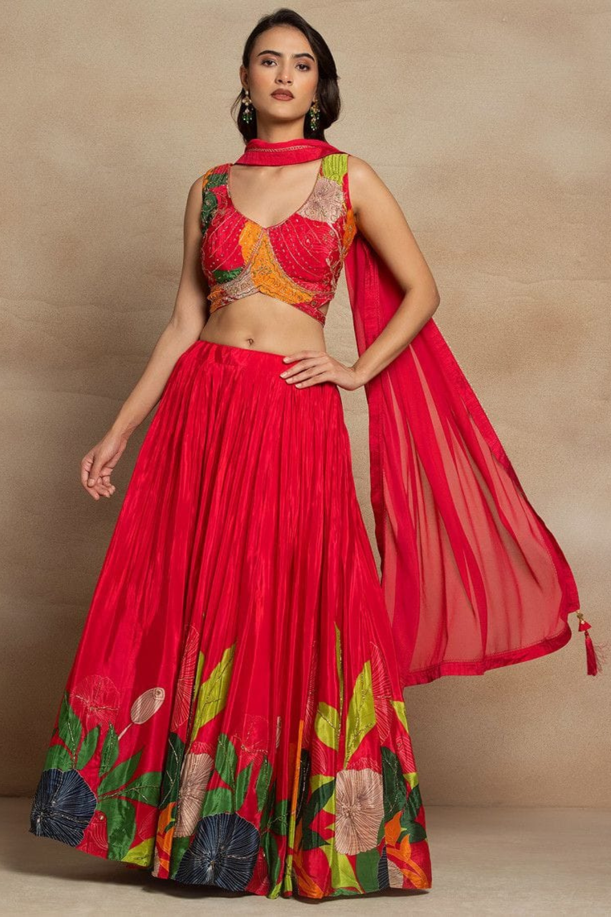 Rani Pink Color Festive Lehenga