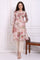 Beige Floral Printed Chanderi Straight Kurta
