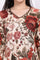Red Floral Printed A-Line Kurta
