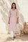 Beige Floral Straight Cotton Kurta