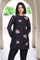 Black Embroidered Floral Thread Work Straight Kota Tunic
