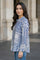 Blue Geometric Printed Straight Shirt