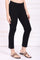 Black Solid Straight Pant