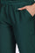 Green Cropped Rayon Straight Pant