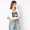 Boxy Fit V-Neck Athleisure Graphic Crop Tee