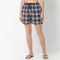 Checkered Above Knee Mid Rise Lounge Shorts