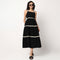 Woven Strapy Flared Dress