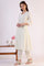 White Embroidered Lace Straight Pure Cotton Kurta & Straight Pant With Dupatta Set
