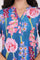 Blue Floral Printed Modal Straight Kurta