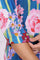 Blue Floral Printed Modal Straight Kurta