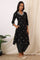 Black Bandhani Printed Pure Cotton Kurta, Pants and Dupatta Set