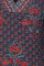 Blue Floral Printed Crepe Straight Kurta with Pants and Dupatta Set