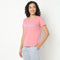 Text Print Crew Neck Loungewear T-Shirt