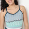 Chevron V-Neck Cropped T-Shirt