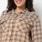 Checkered Boxy Crop Shirt