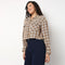 Checkered Boxy Crop Shirt