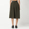 Betty Olive Midi Skirt With Belt Detailing At Waist