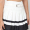 Womens Flare Fit Pleated Short Skirt Along With A Belt
