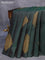 Pure kanjivaram silk saree bottle green and light blue with zari woven geometric buttas in borderless style