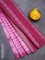 Bamboo silk saree pink and dark magenta with allover tie & dye prints & thread weaves in borderless style