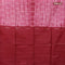 Bamboo silk saree pink and dark magenta with allover tie & dye prints & thread buttas in borderless style