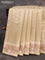 Banarasi cotton saree beige with allover silver & gold zari weaves and floral embroidery border