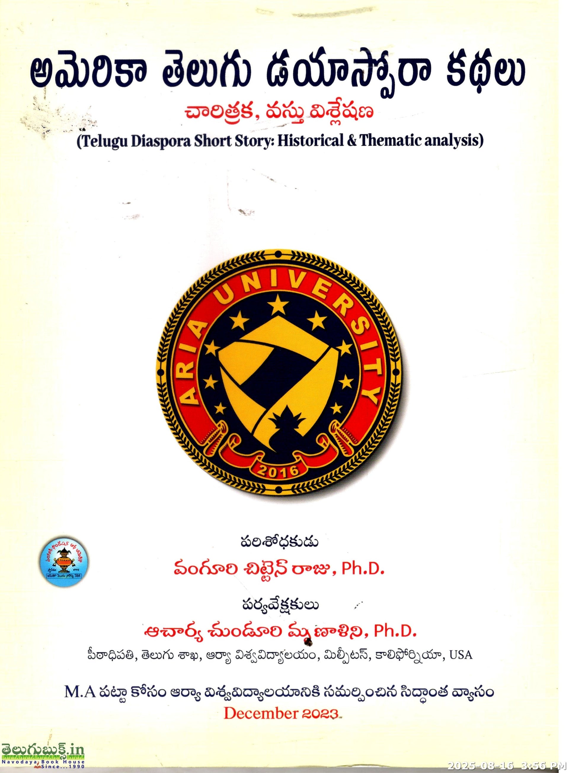 America Telugu Dayaspora Kathalu-Charitraka,Vasthu Visleshana
