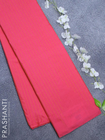 Arani semi silk saree pink with allover thread weaves in borderless style