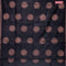 Banarasi cotton saree black with copper zari woven buttas and piping border