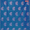 Banarasi cotton saree cs blue with copper zari woven buttas and piping border