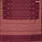 Banarasi cotton saree maroon with allover copper zari weaves and copper zari woven border