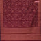 Banarasi cotton saree maroon with allover copper zari woven floral weaves and zari woven border