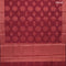 Banarasi cotton saree maroon with copper zari woven buttas and copper zari woven border