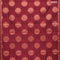 Banarasi cotton saree maroon with copper zari woven buttas and small zari woven border