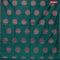 Banarasi cotton saree peacock green with copper zari woven buttas and piping border