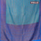 Banarasi semi silk saree cs blue and blue with allover zari weaves and zari woven border