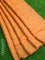 Chappa saree orange shade with beaded & stone embroidery work
