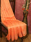 Chappa saree orange with stone & beaded embroidery work