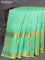 Pure kanjivaram silk saree teal green with zari woven buttas and long zari woven butta border