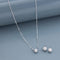 92.5 Silver Pendant With Chain and Earring Set 191387