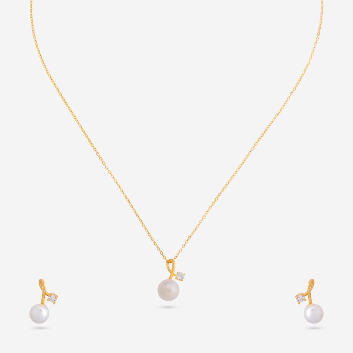92.5 Silver Pendant with Chain and Earring Set 194614