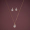 92.5 Silver Pendant with Chain and Earring Set 180986
