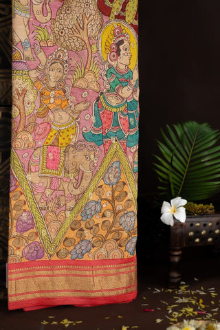 Kanchi Kalamkari Multi-Colour Saree