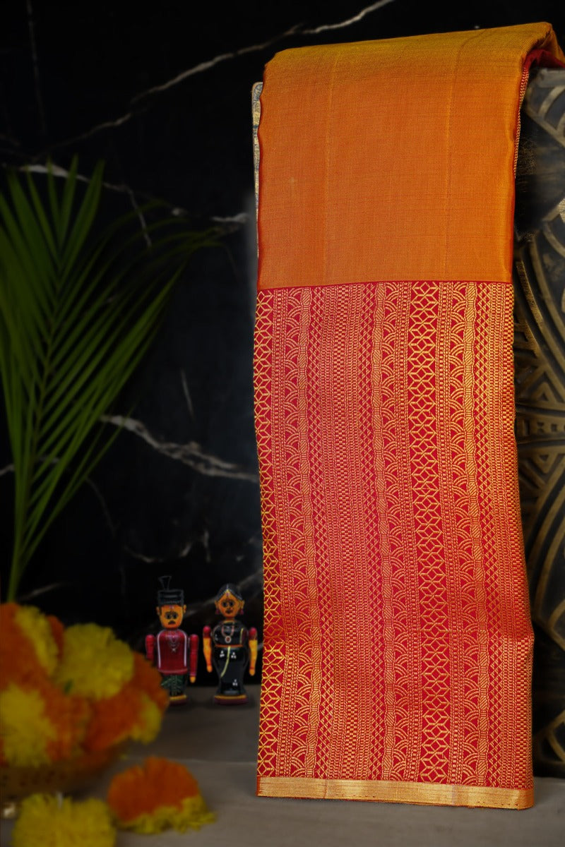 Kancheepuram Silk Mustard Saree