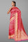 PINK and GOLD JAAL SILK BLEND Saree with FANCY