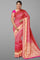 PINK and GOLD JAAL SILK BLEND Saree with FANCY